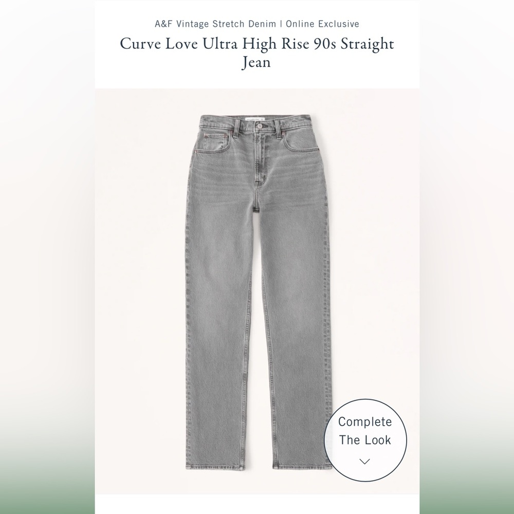 Abercrombie Grey Curve Love Jean
